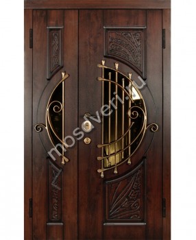 Коттеджная входная дверь со стеклом SM-42 - купить от производителя Мосдвери Коттеджная входная дверь со стеклом SM-42