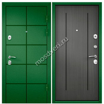 Зеленая входная дверь в квартиру ZVD-18 - купить от производителя Мосдвери Зеленая входная дверь в квартиру ZVD-18