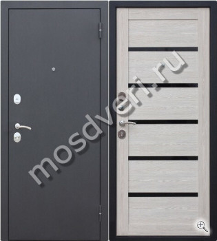 Уличная дверь с черным молдингом порошок и МДФ - купить от производителя Мосдвери Уличная дверь с черным молдингом порошок и МДФ